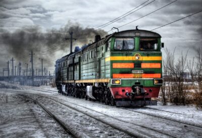 Train on tracks